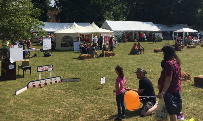 Village fete, child playing a game